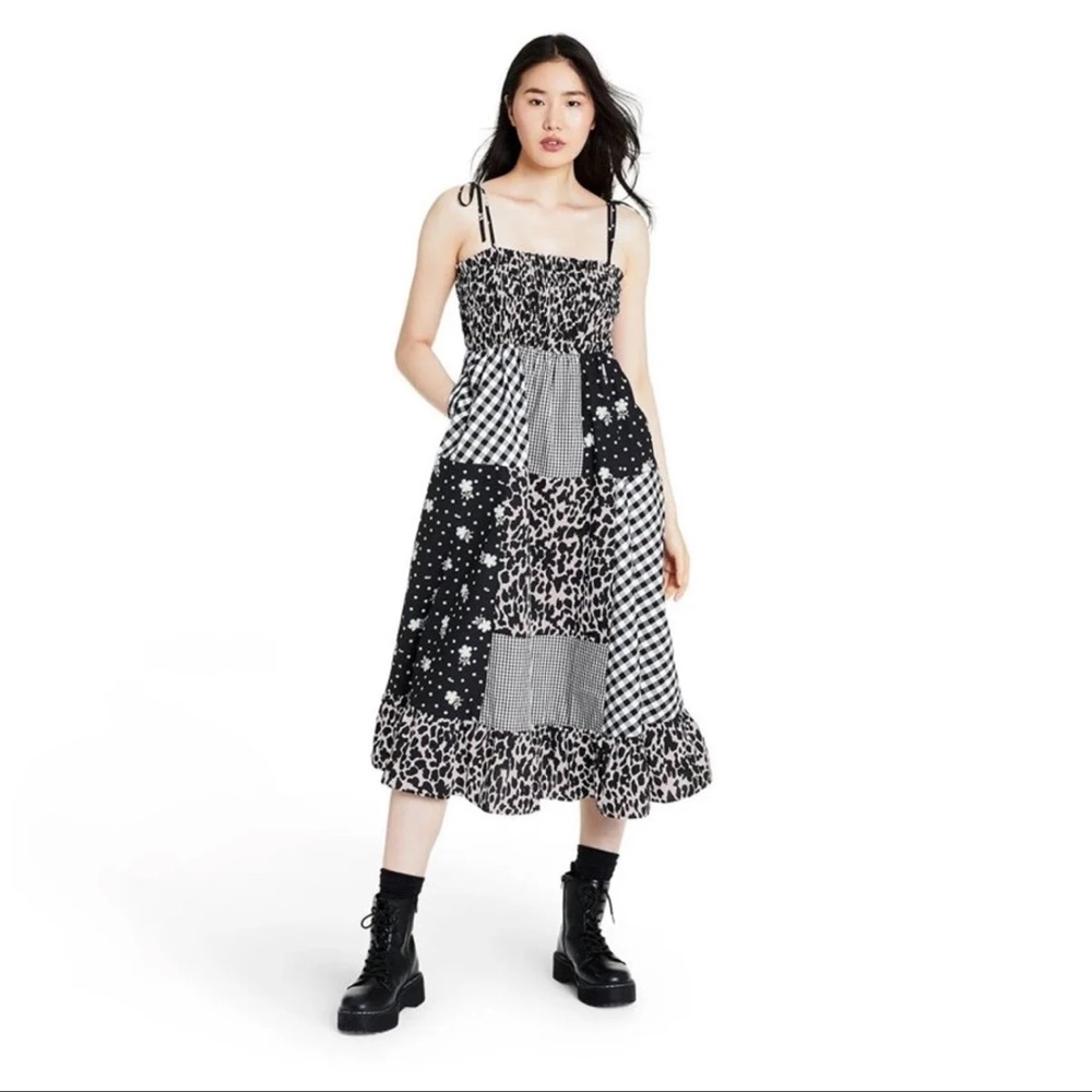 Sandy Liang Poplin patchwork Dress